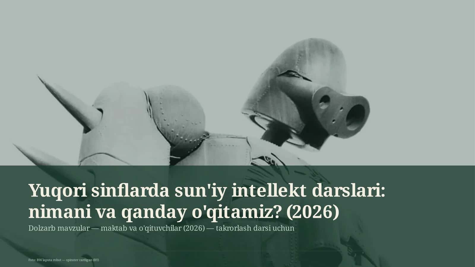 Sun'iy intellekt darslari
