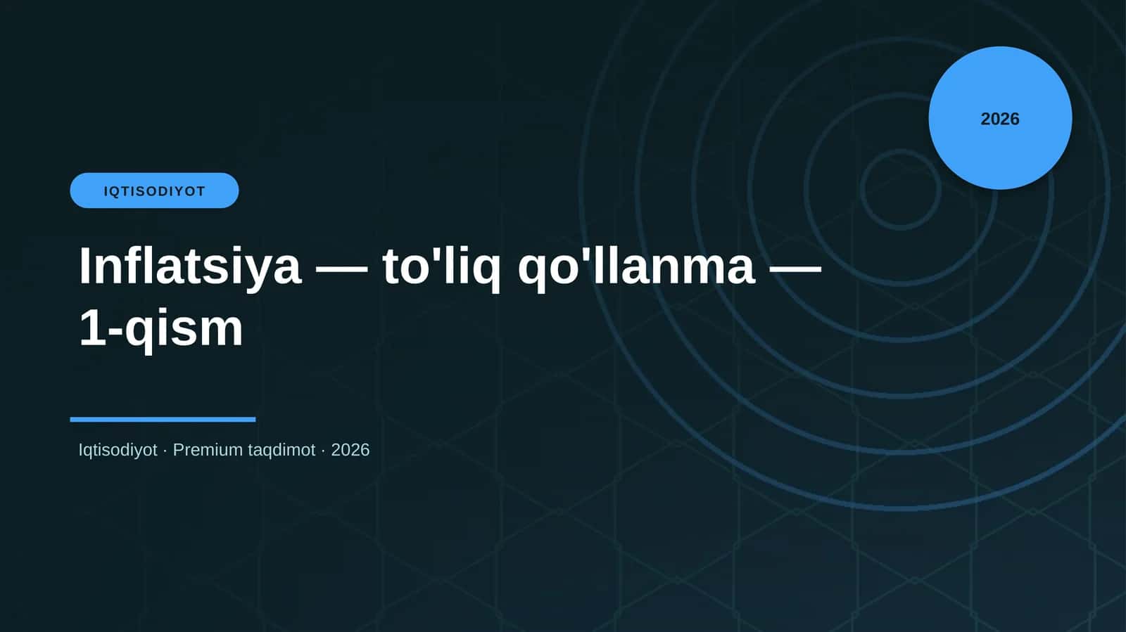 Inflatsiya — to'liq qo'llanma — 1-qism