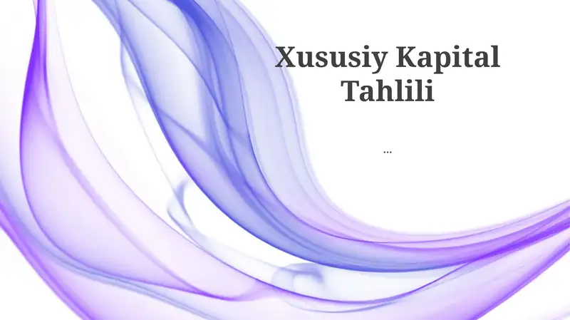 Xususiy Kapital Tahlili