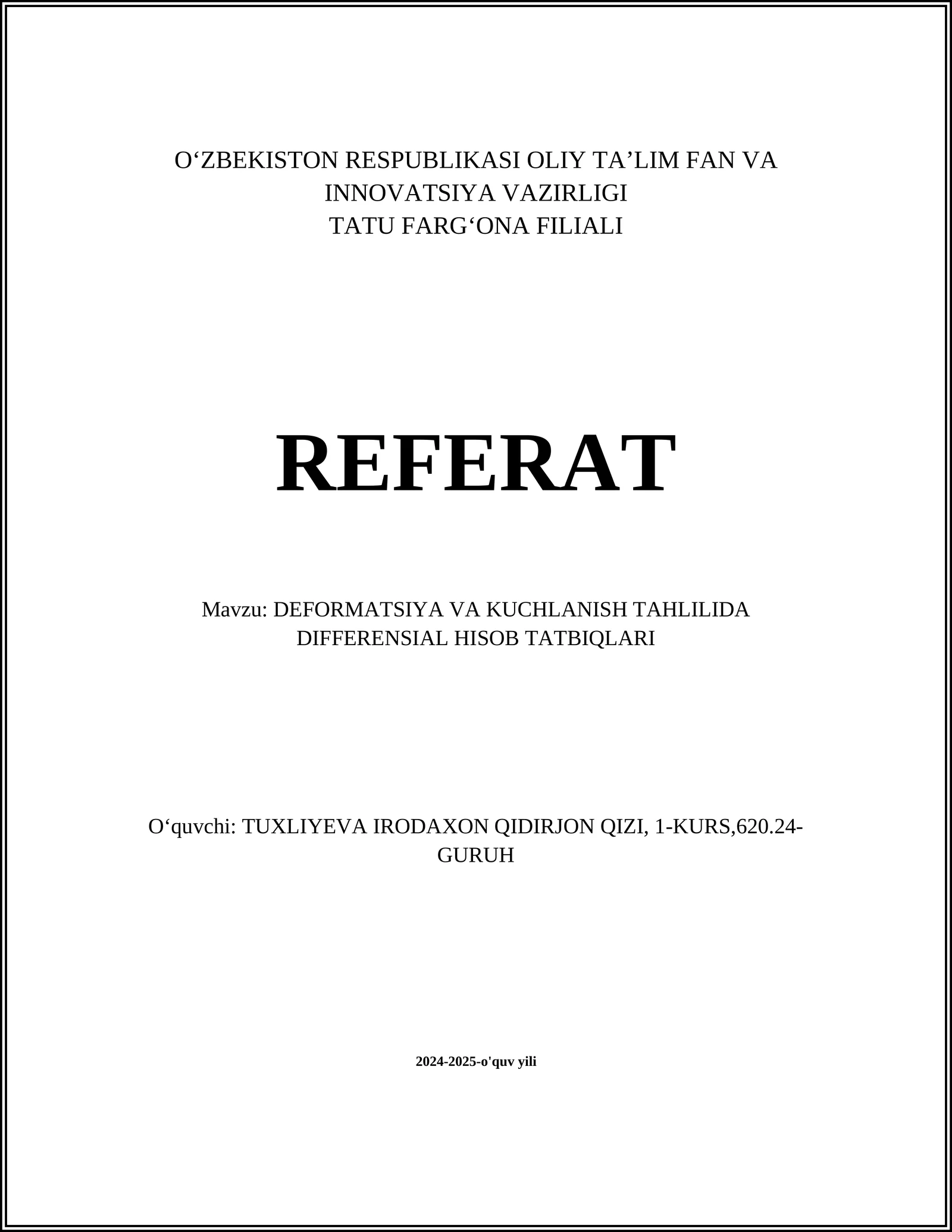 Tensor analizining differensial tenglamalari