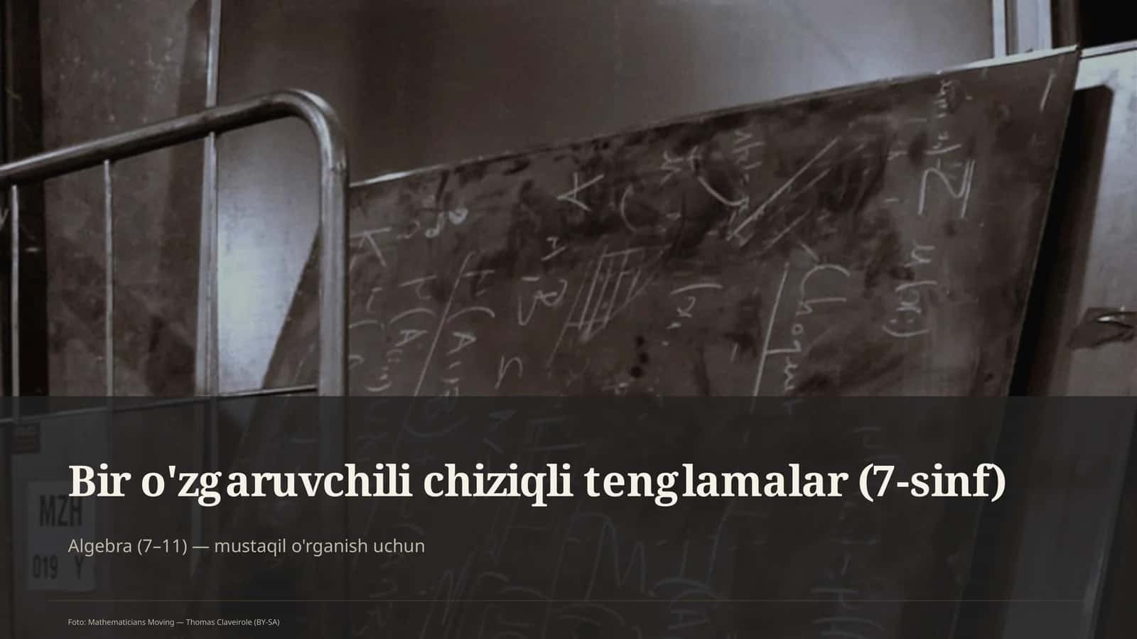 Algebra (7–11) — mustaqil o'rganish uchun