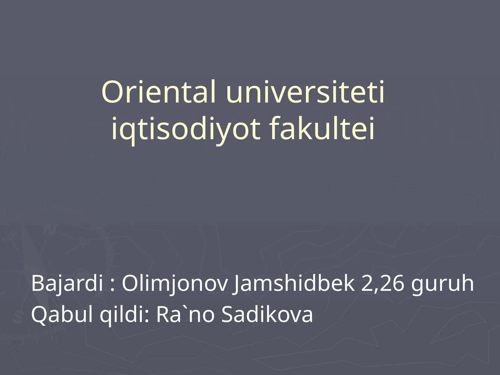 Oziq-ovqat muammosi
