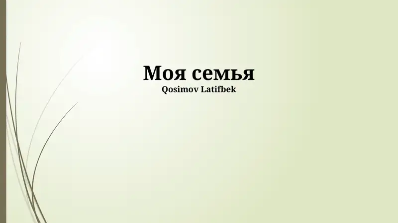 Моя семья
