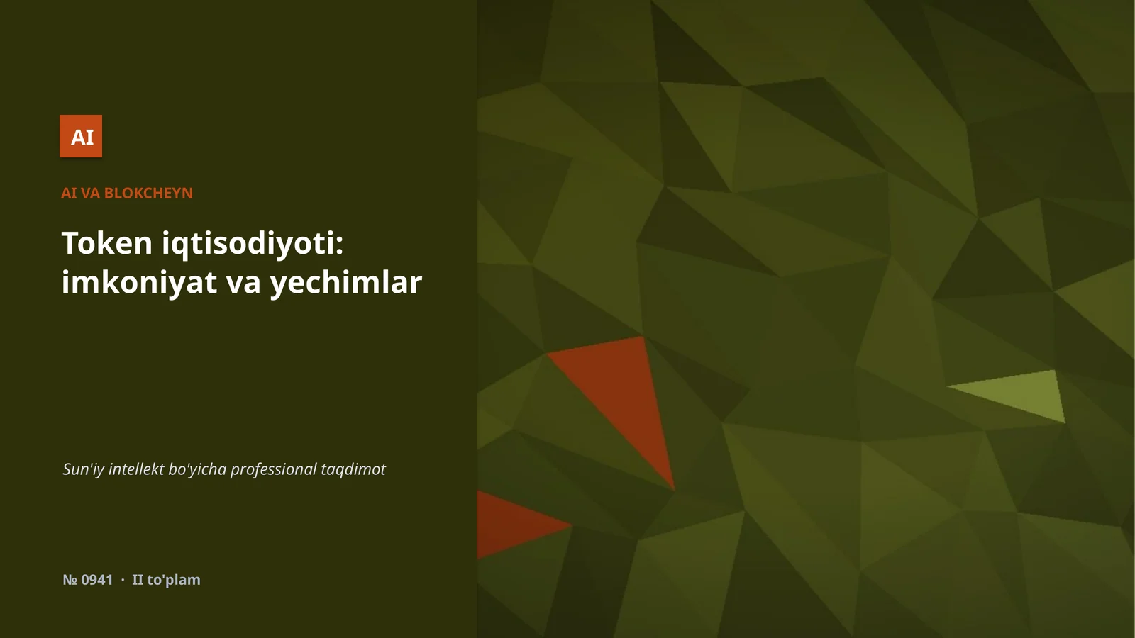 Token iqtisodiyoti: imkoniyat va yechimlar