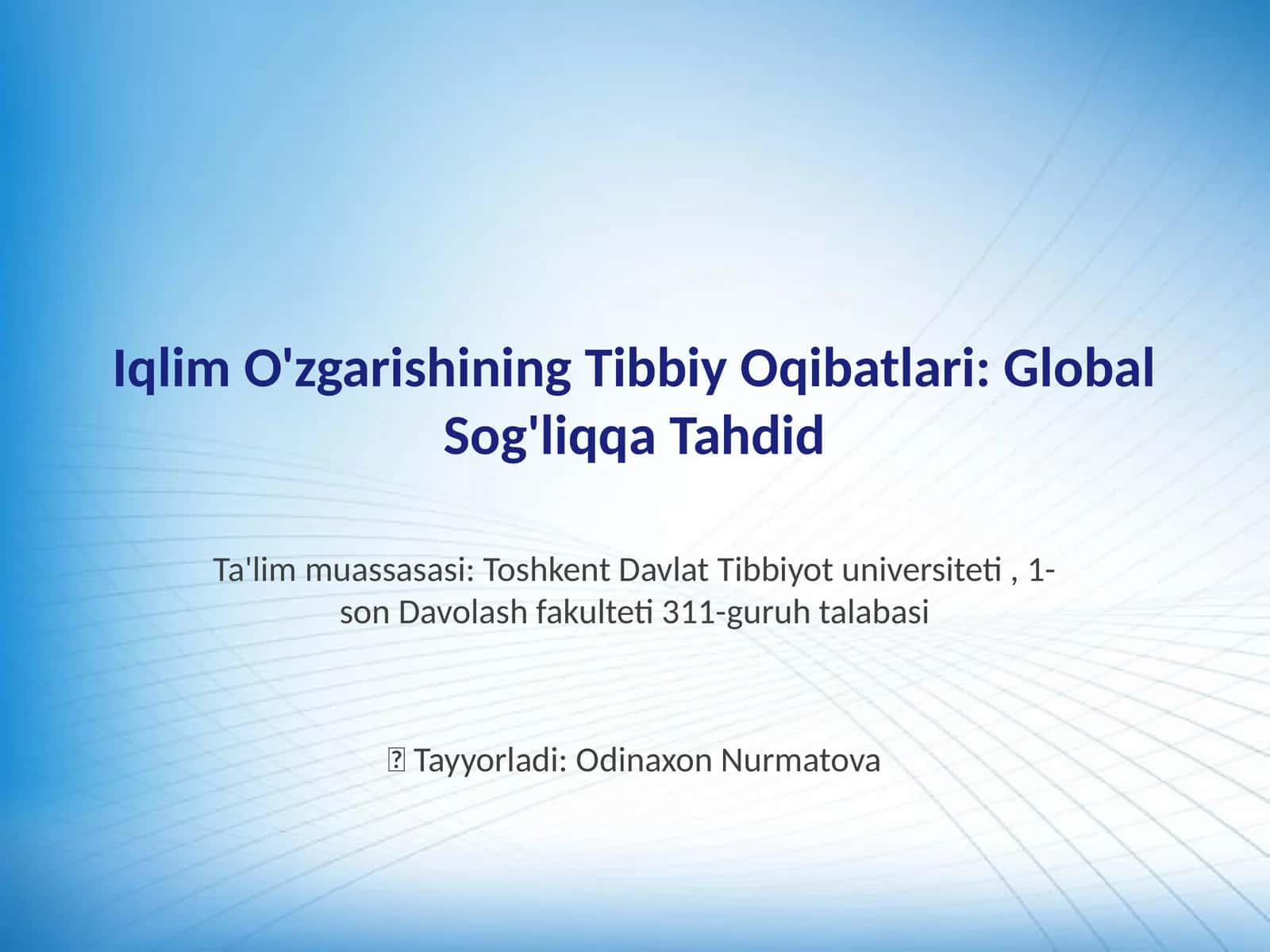 Iqlim O'zgarishining Tibbiy Oqibatlari: Global Sog'liqqa Tahdid