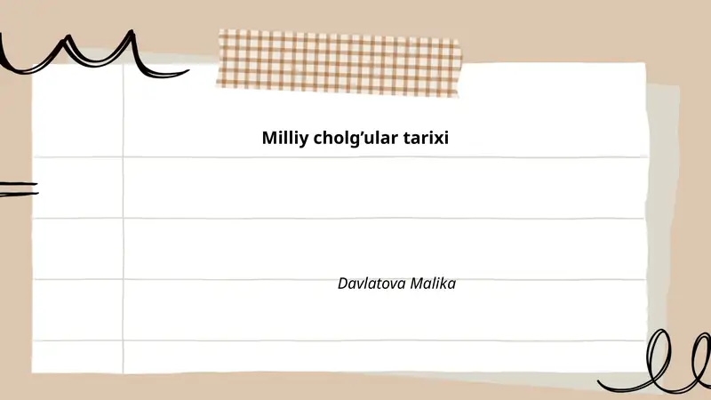 Oʻzbek xalq cholgʻulari tarixi