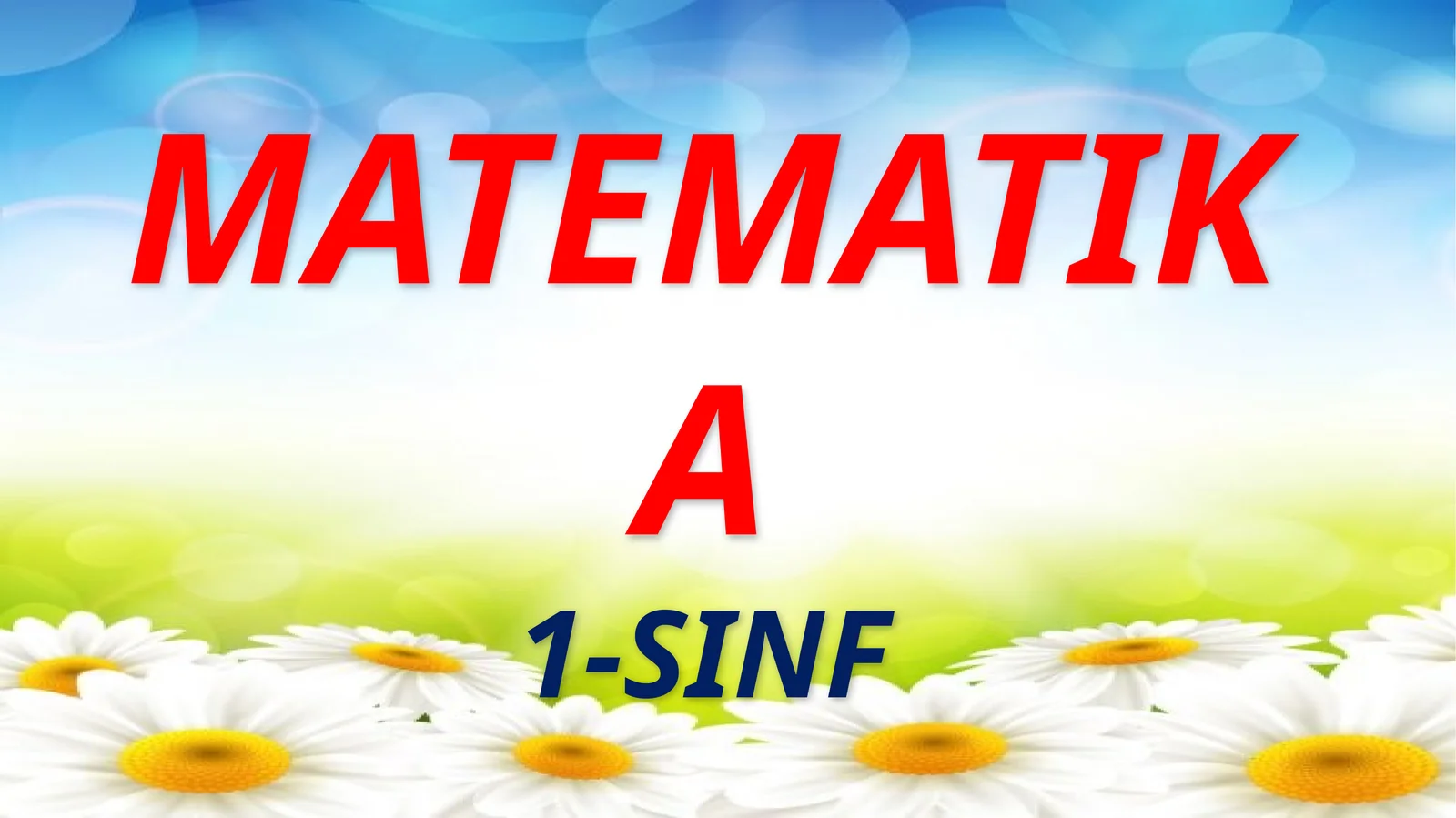 Matematika 1-SINF