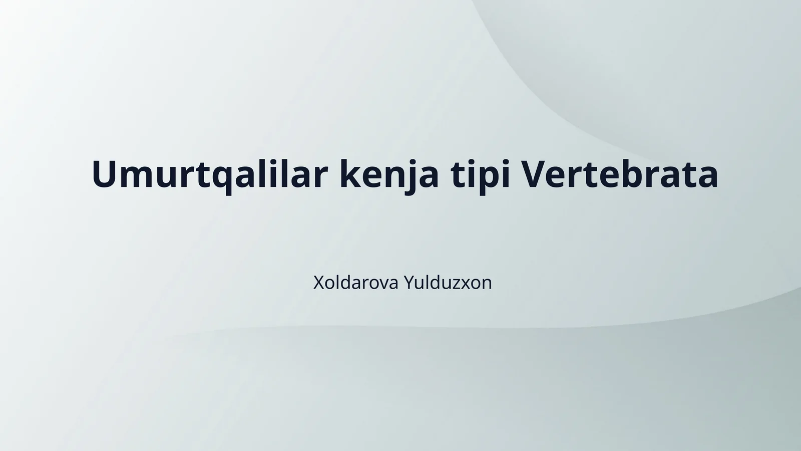 Umurtqalilar kenja tipi Vertebrata