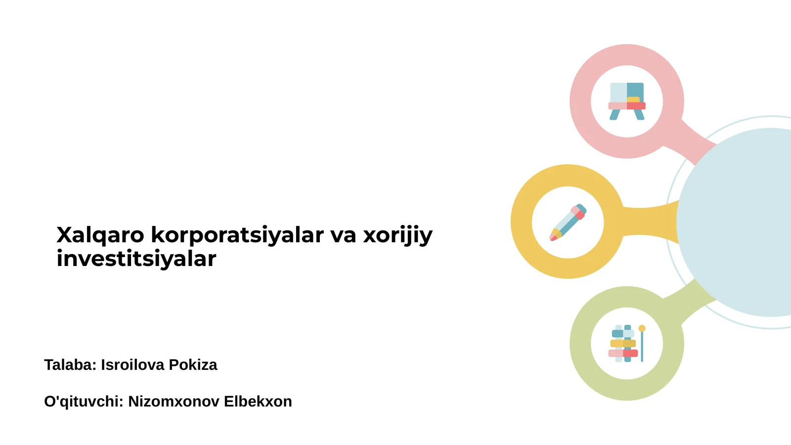 Xalqaro korporatsiyalar va xorijiy investitsiyalar