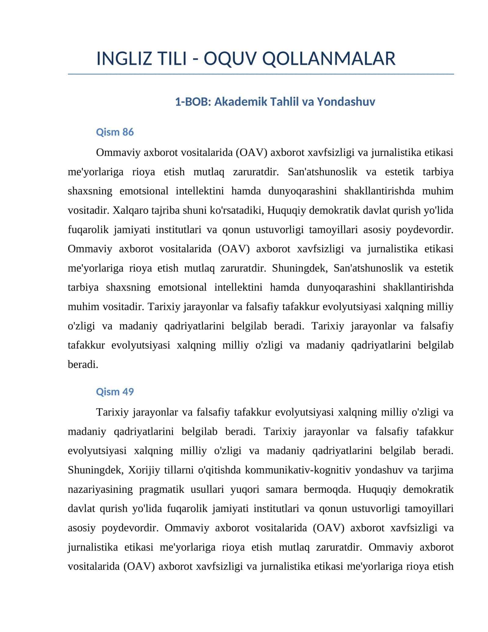 OQUV QOLLANMALAR