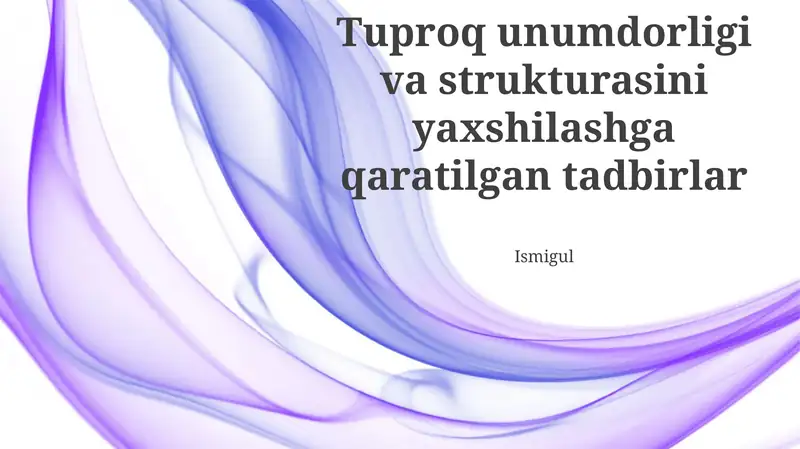 Qoplovchi ekinlar texnologiyalari