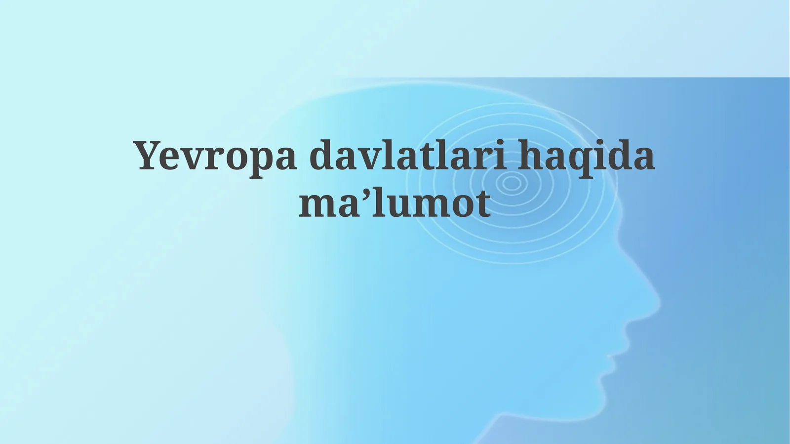 Yevropadavlatlarihaqidamaʼlumot