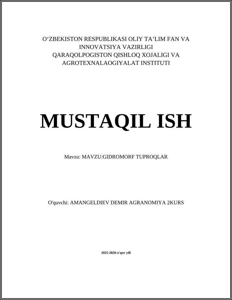 GIDROMORF TUPROQLAR
