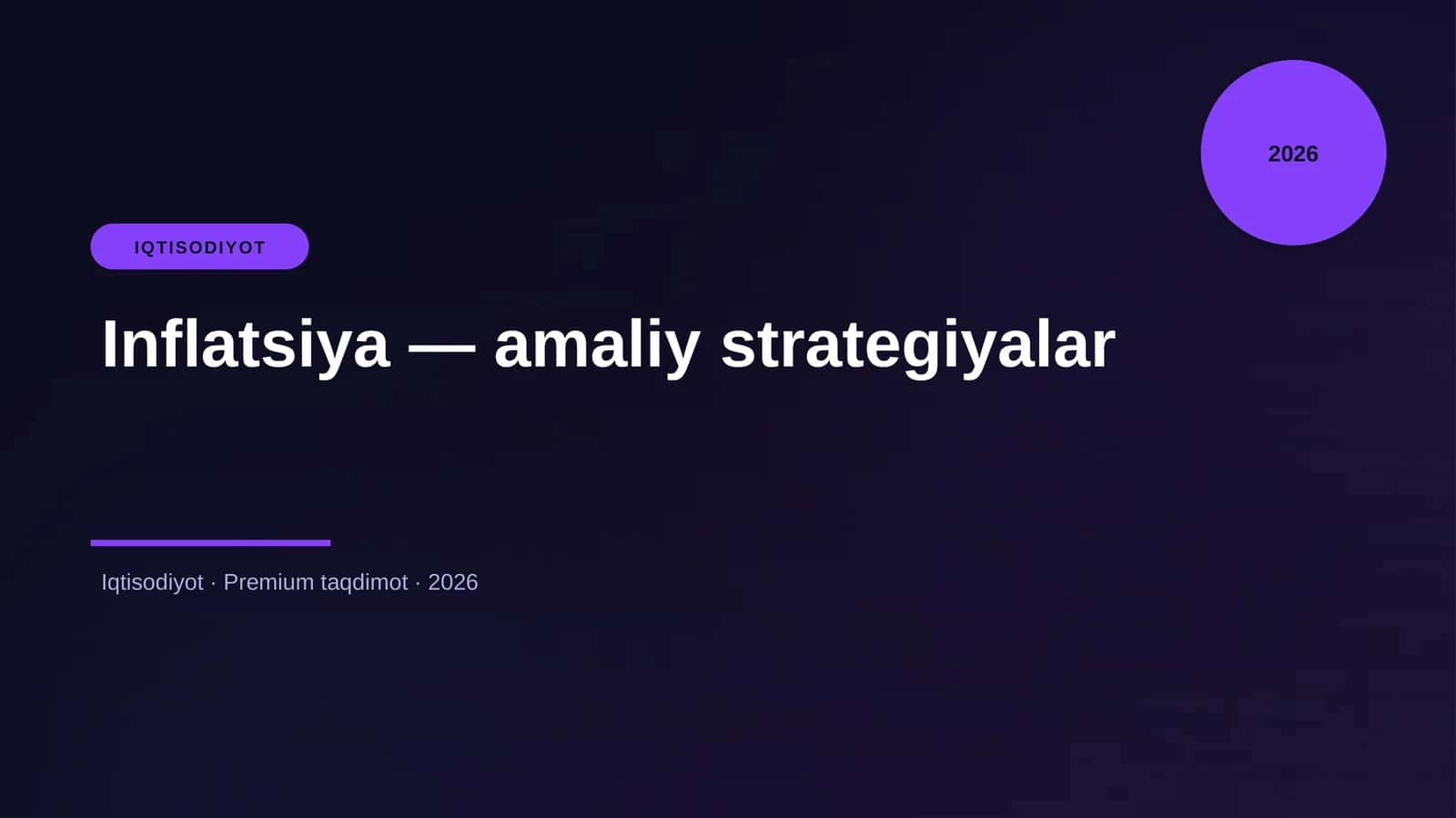 Inflatsiya — amaliy strategiyalar