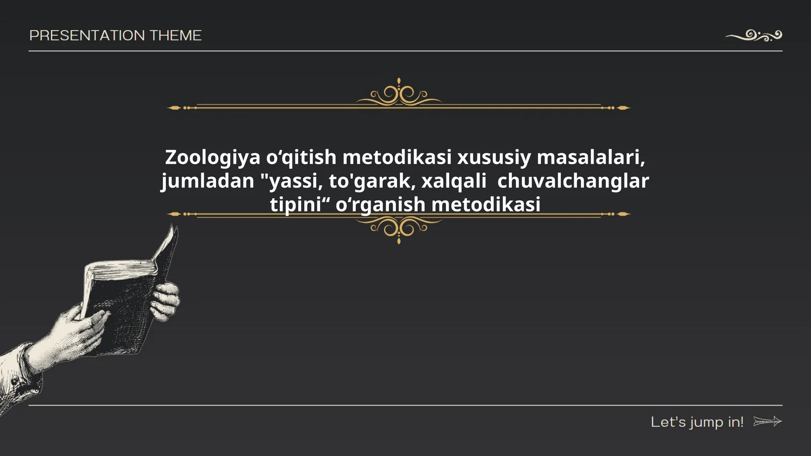 Zoologiya o‘qitish metodikasi xususiy masalalari
