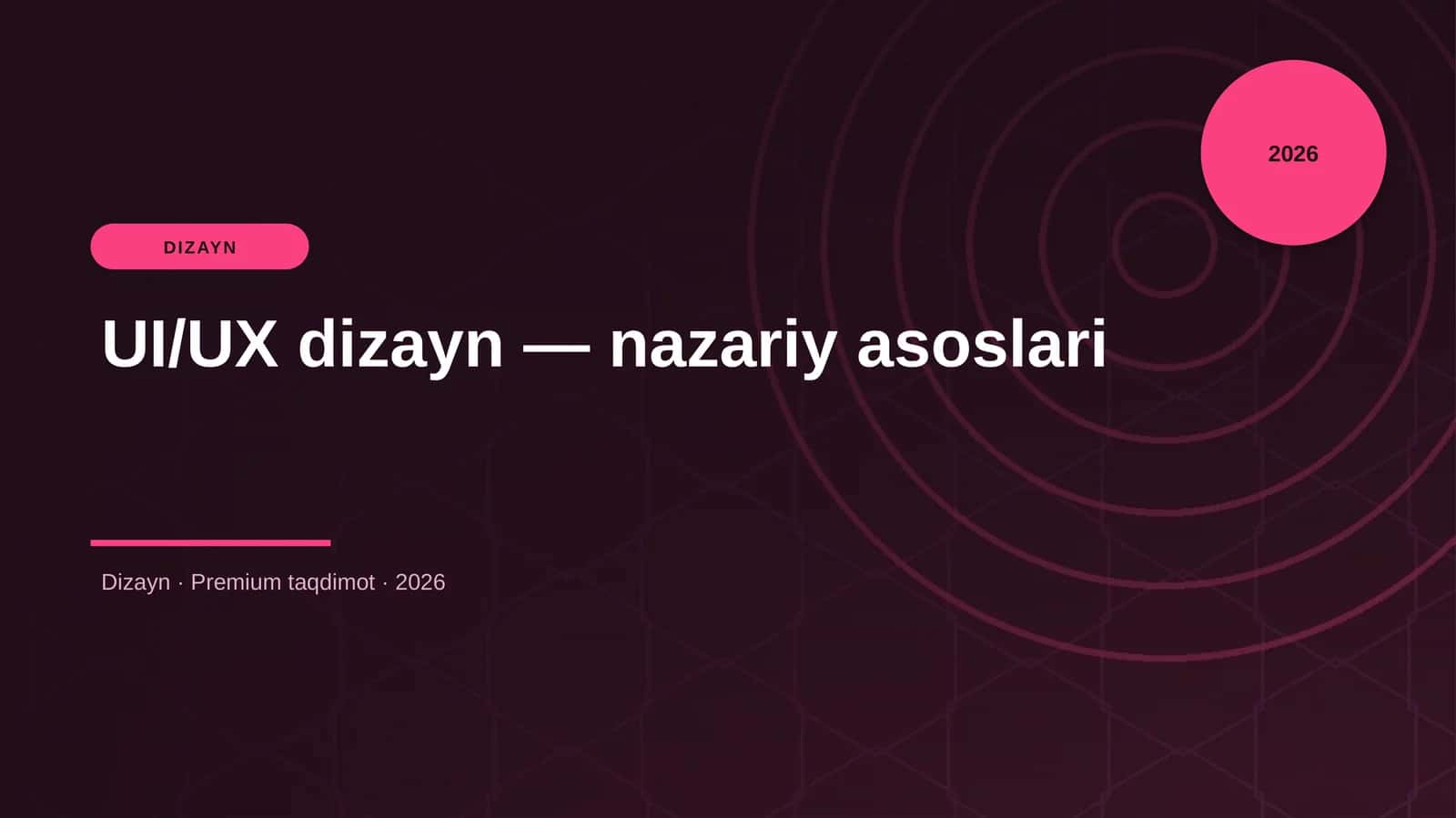 UI/UX dizayn — nazariy asoslari