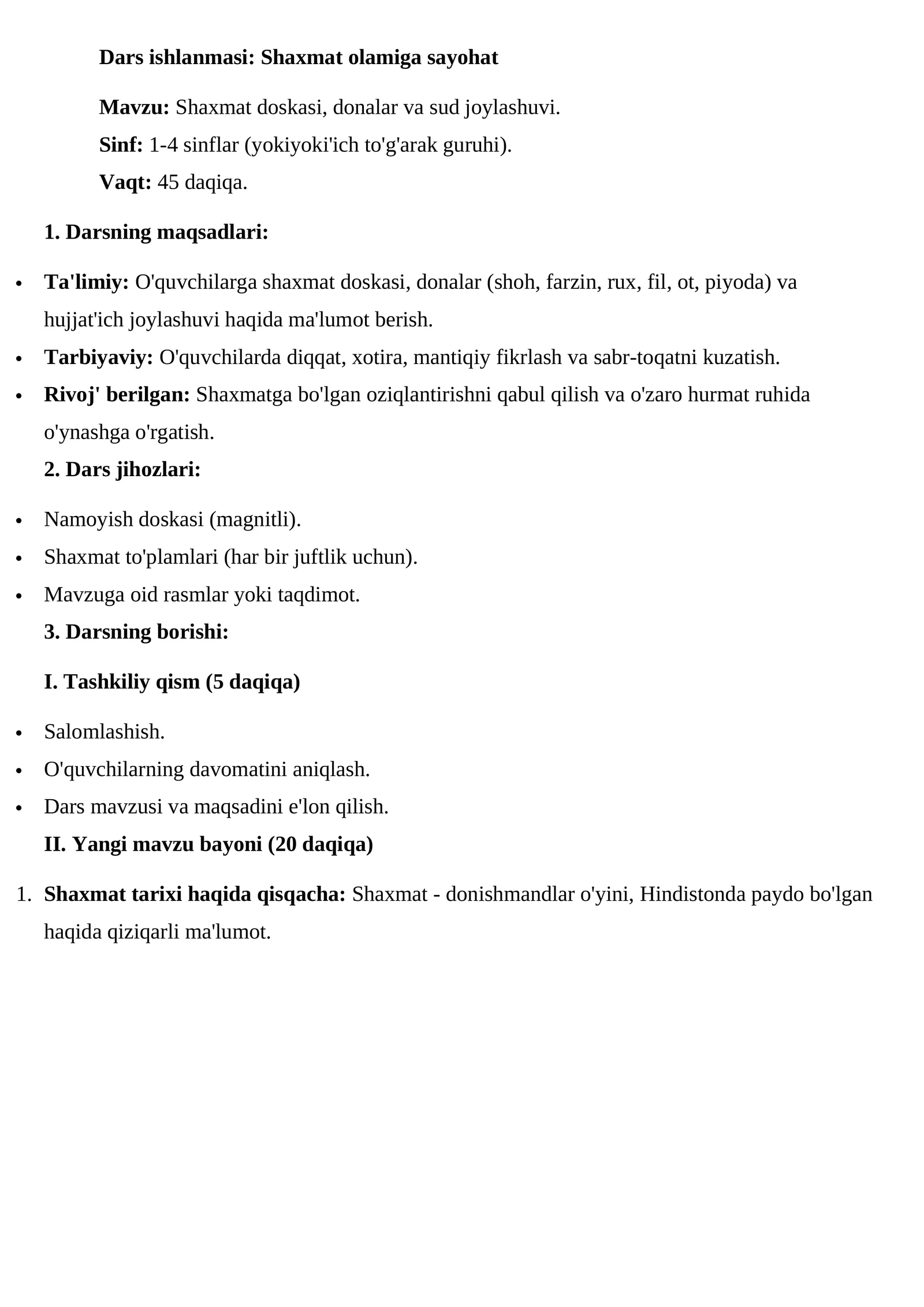 Shaxmat doskasi, donalar va sud joylashuvi