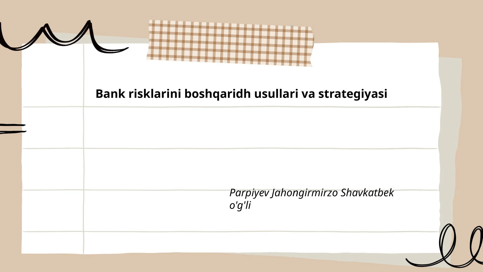 Kredit xavfini boshqarish usullari