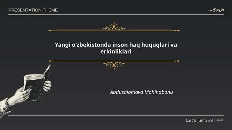 Yangi oʻzbekistonda inson haq huquqlari va erkinliklari