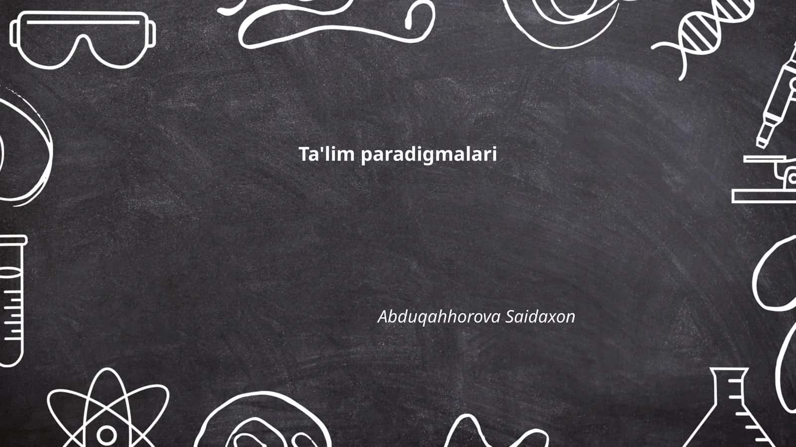 Ta'lim paradigmalari