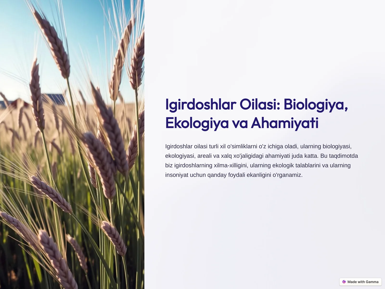 Igirdoshlar Oilasi: Biologiya, Ekologiya va Ahamiyati