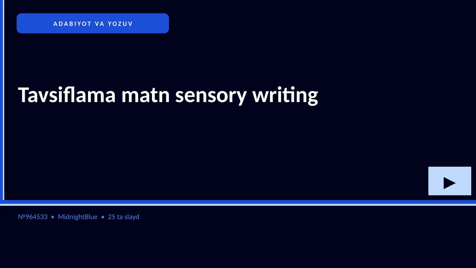Tavsiflama matn sensory writing