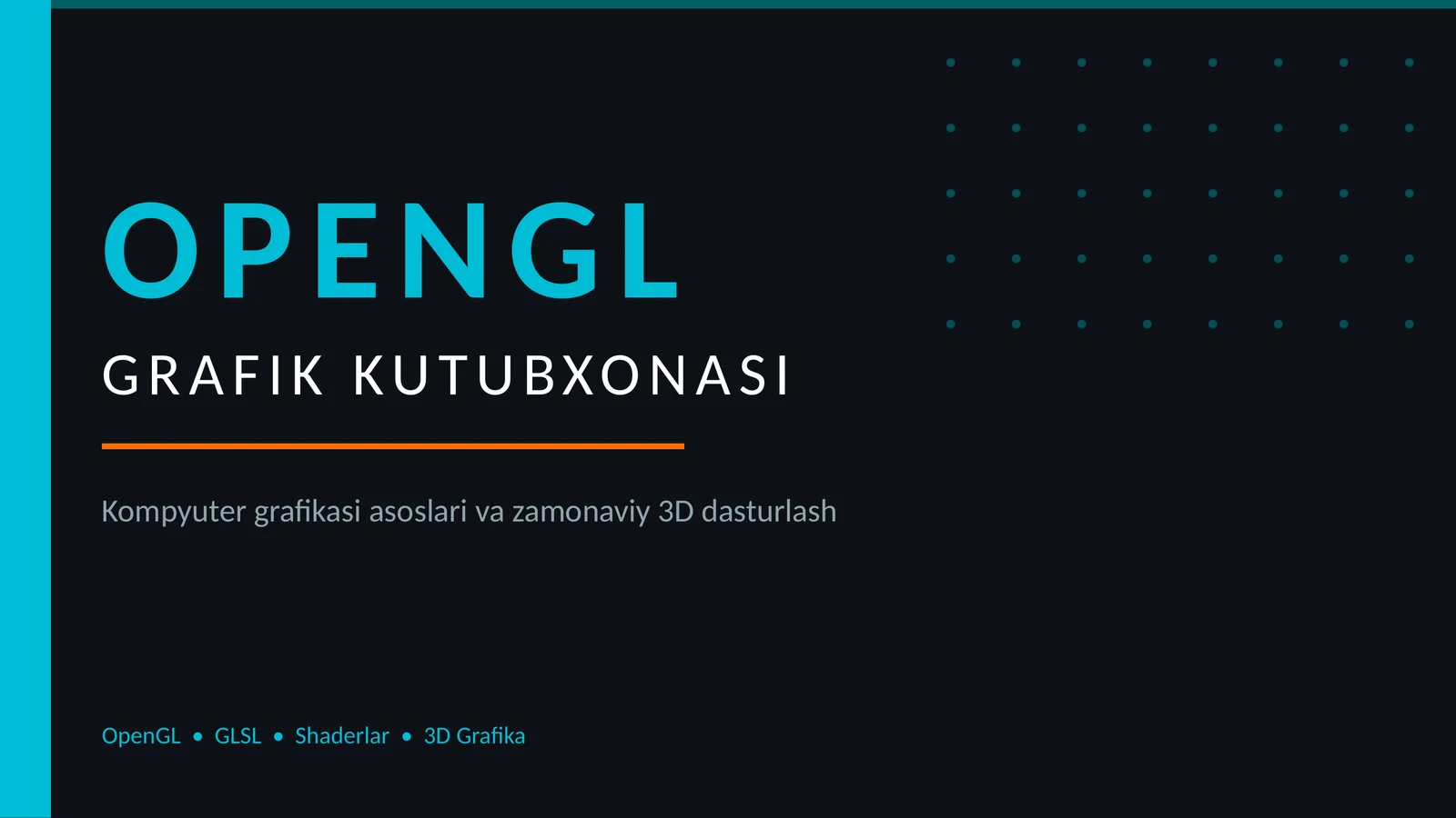 OPENGL GRAFIK KUTUBXONASI