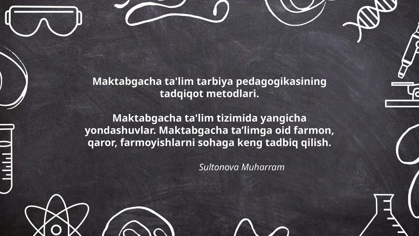 Maktabgacha ta'lim tarbiya pedagogikasining tadqiqot metodlari