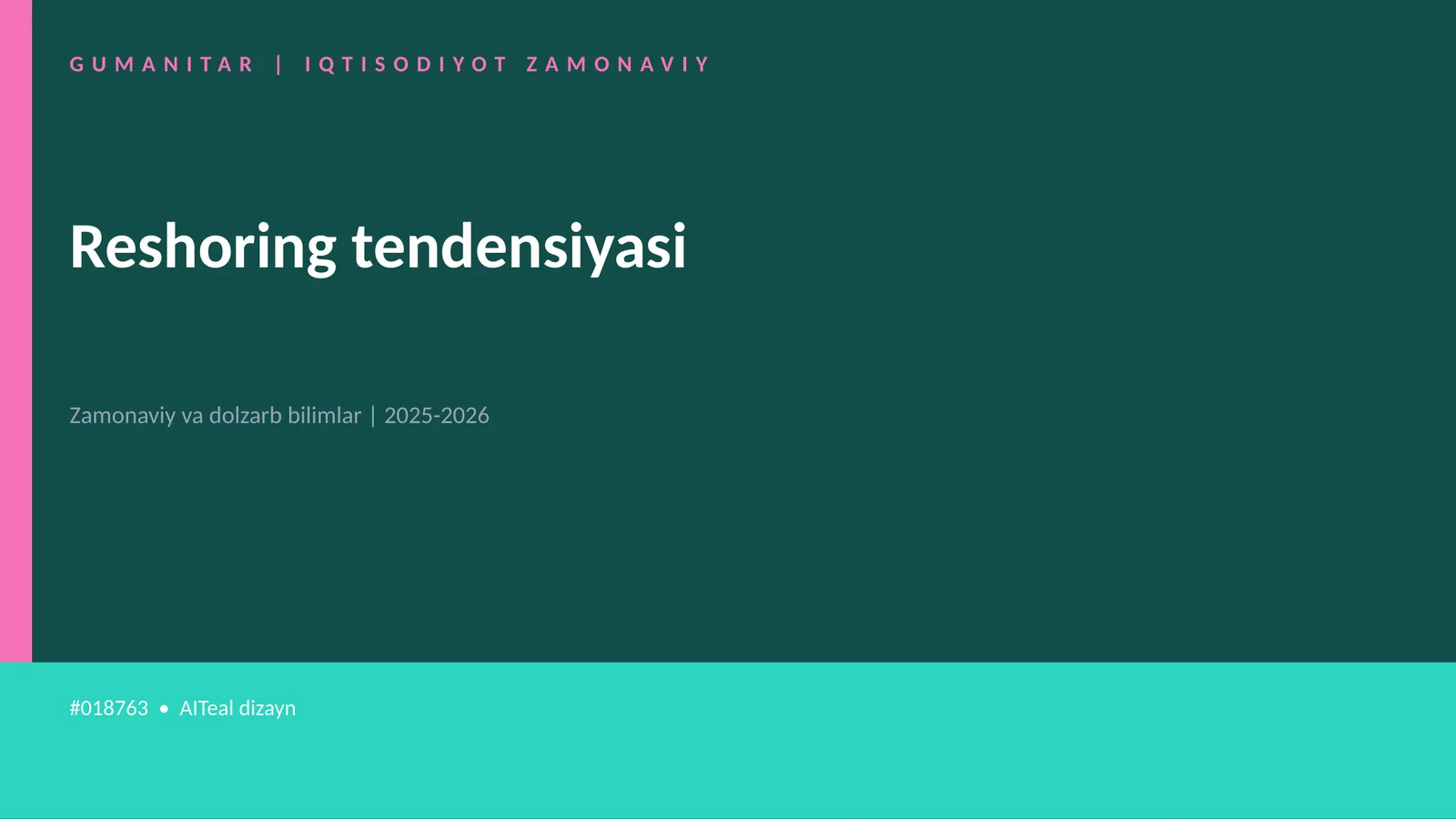 Reshoring tendensiyasi
