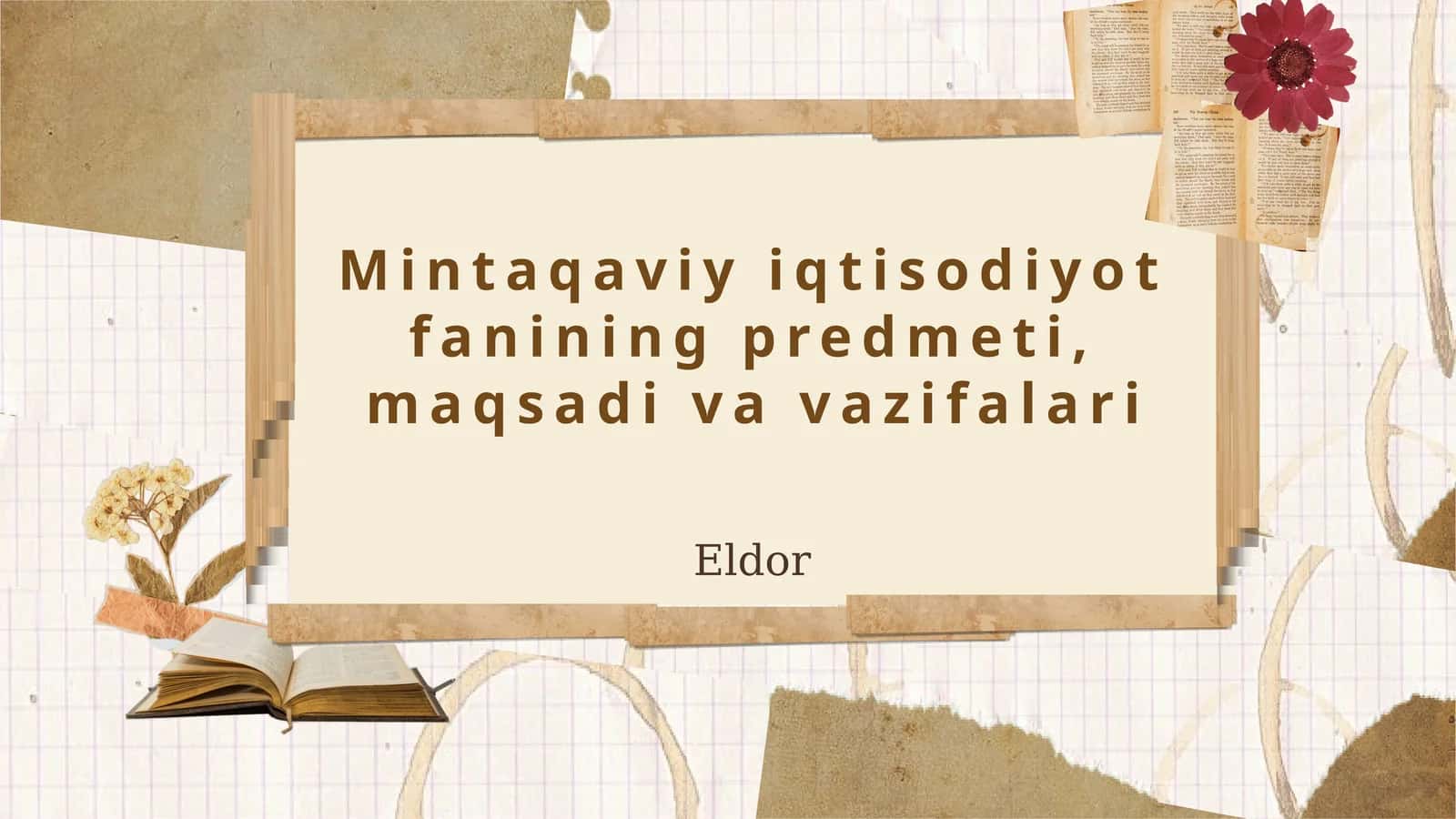 Mintaqaviy Iqtisodiyot: Fanining Predmeti va Ob'ekti