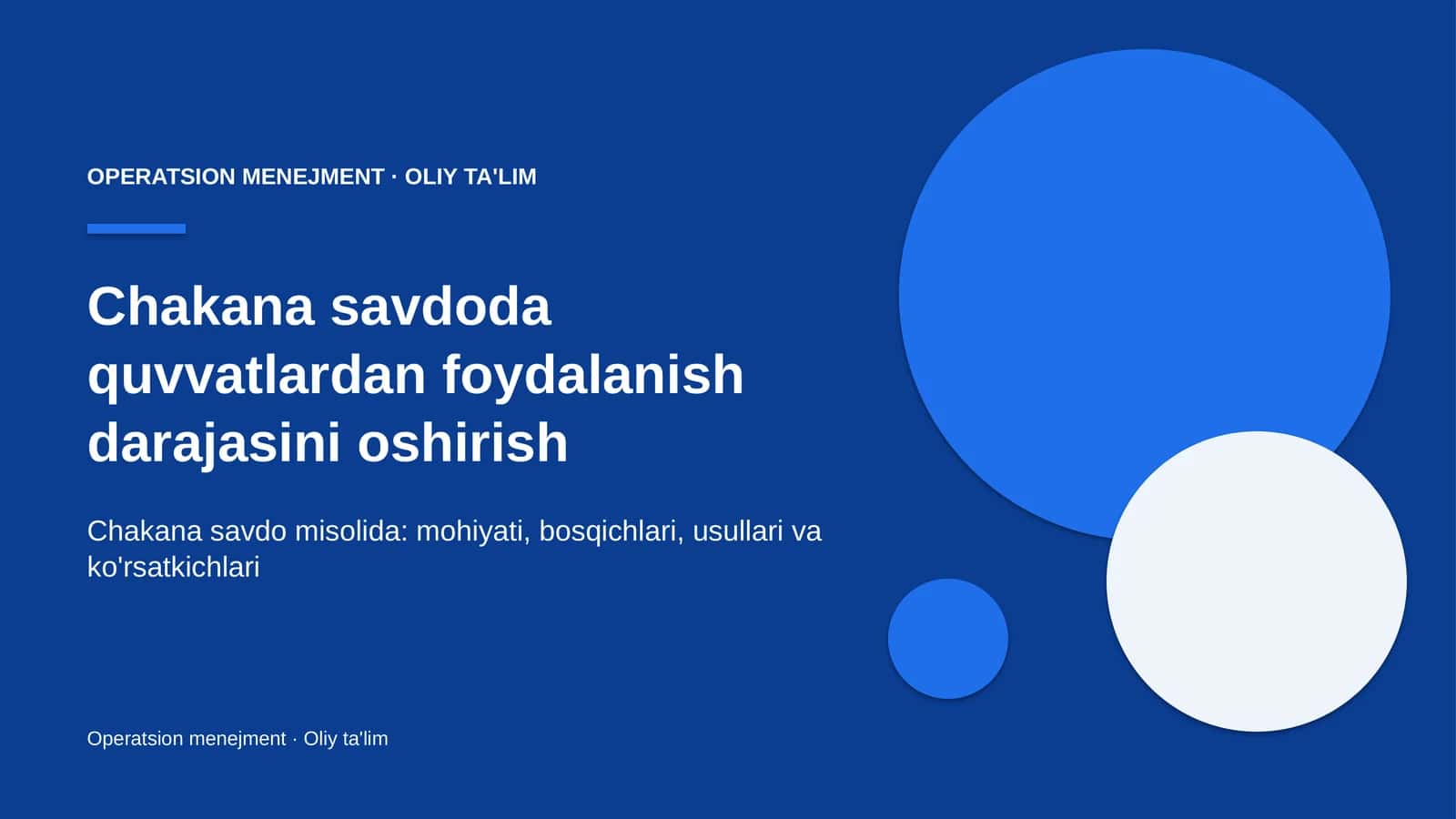 chakana savdoda quvvatlardan foydalanish darajasini oshirish 9185