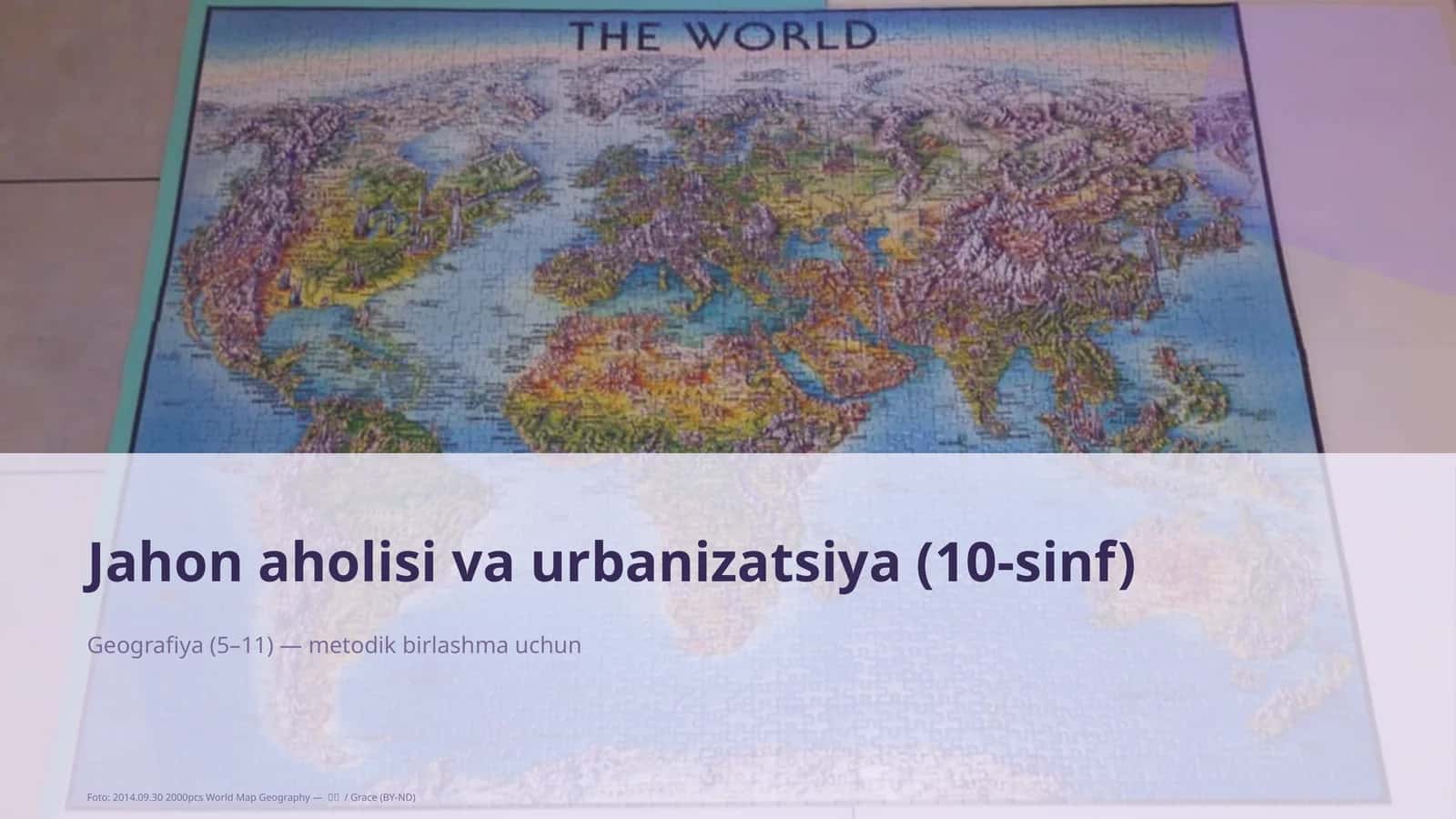 Jahon aholisi va urbanizatsiya (10-sinf)