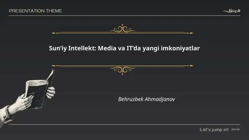 Sun'iy Intellekt: Media va IT’da yangi imkoniyatlar