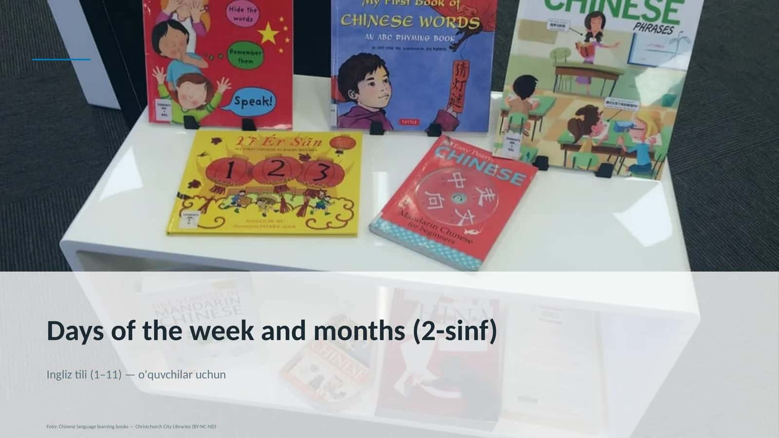 Days of the week and months (2-sinf)