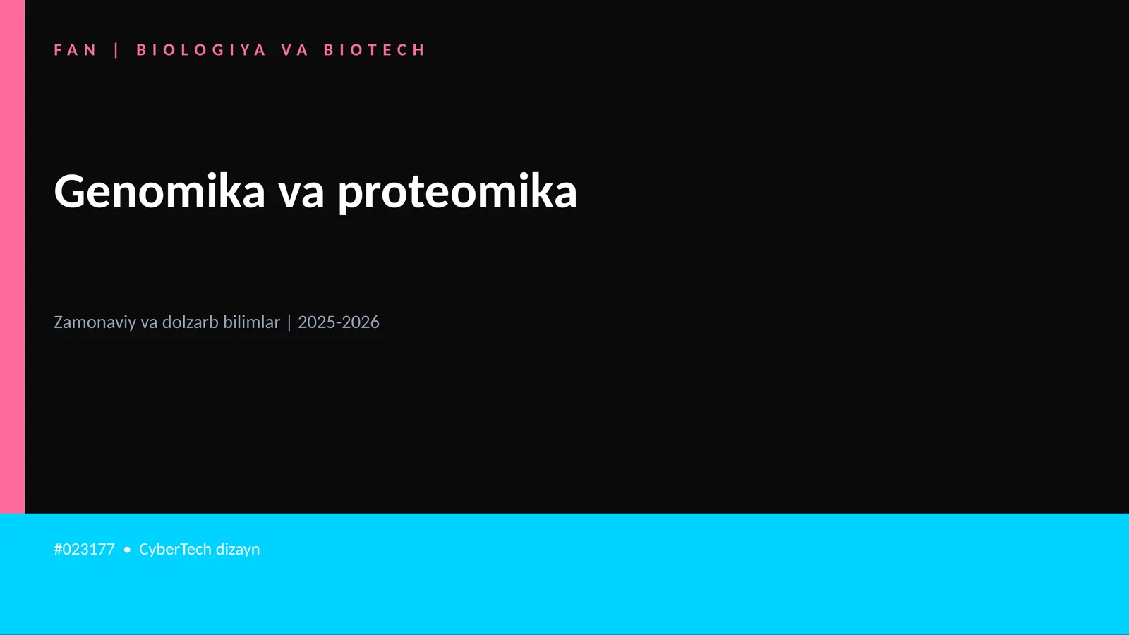 Genomika va proteomika
