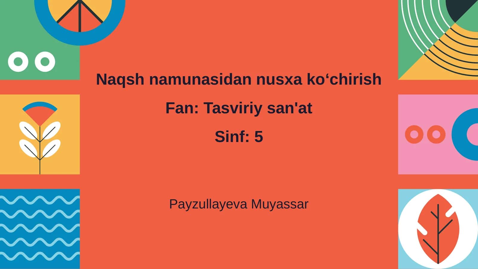 Naqsh namunasidan nusxa ko‘chirish