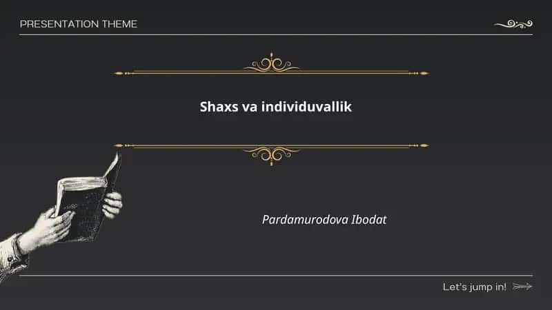 Shaxs va individuvallik