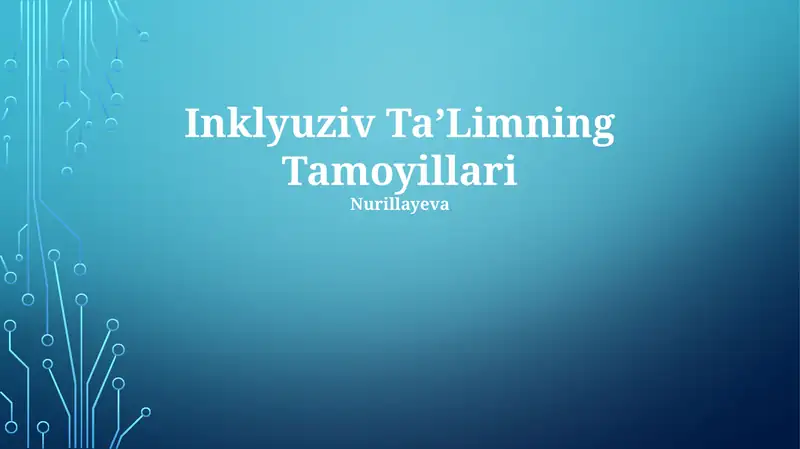Inklyuziv TaʼLimning Tamoyillari