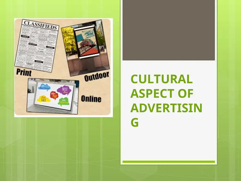 Cultural Aspect of Advertising