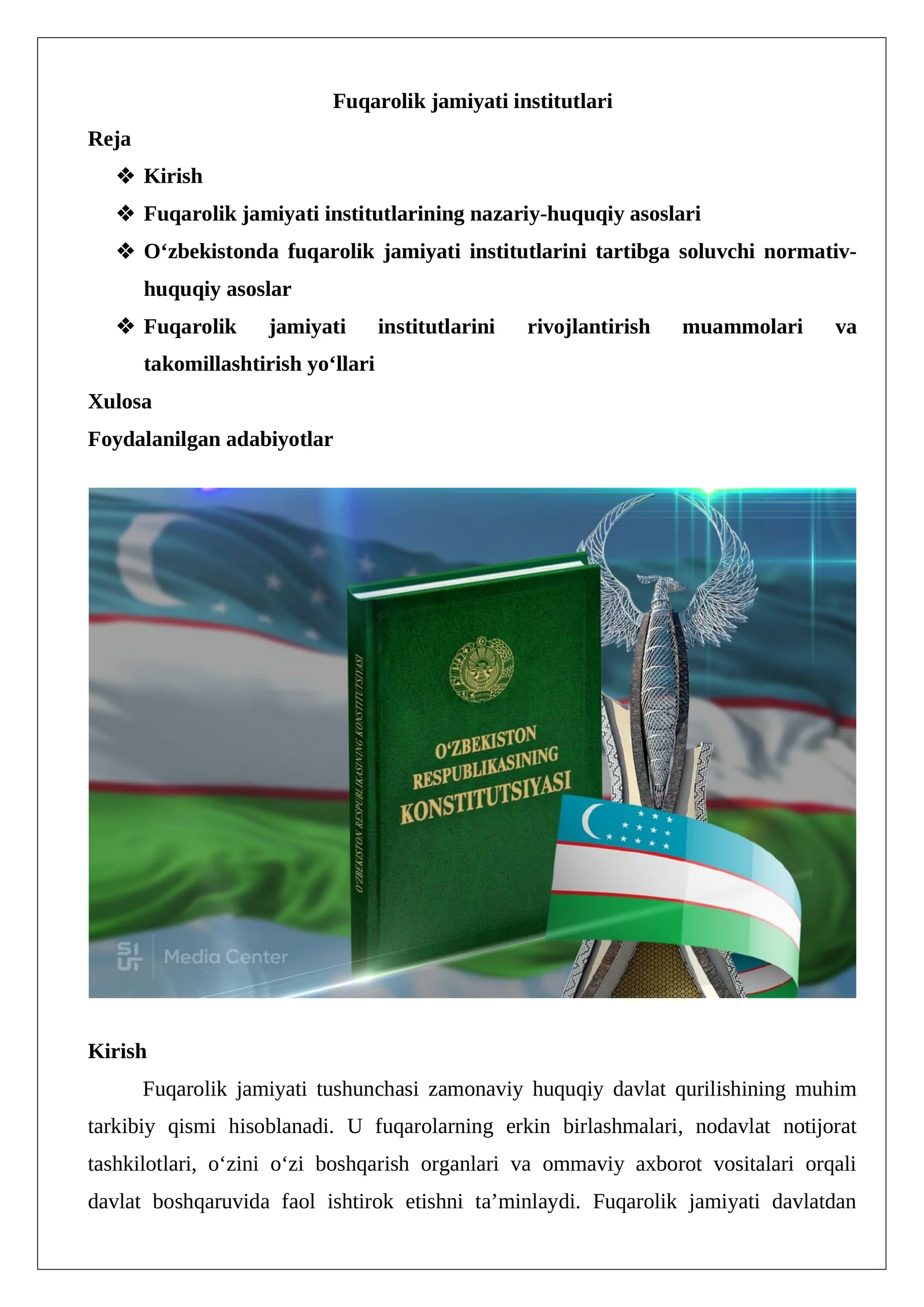 Fuqarolik jamiyati institutlari