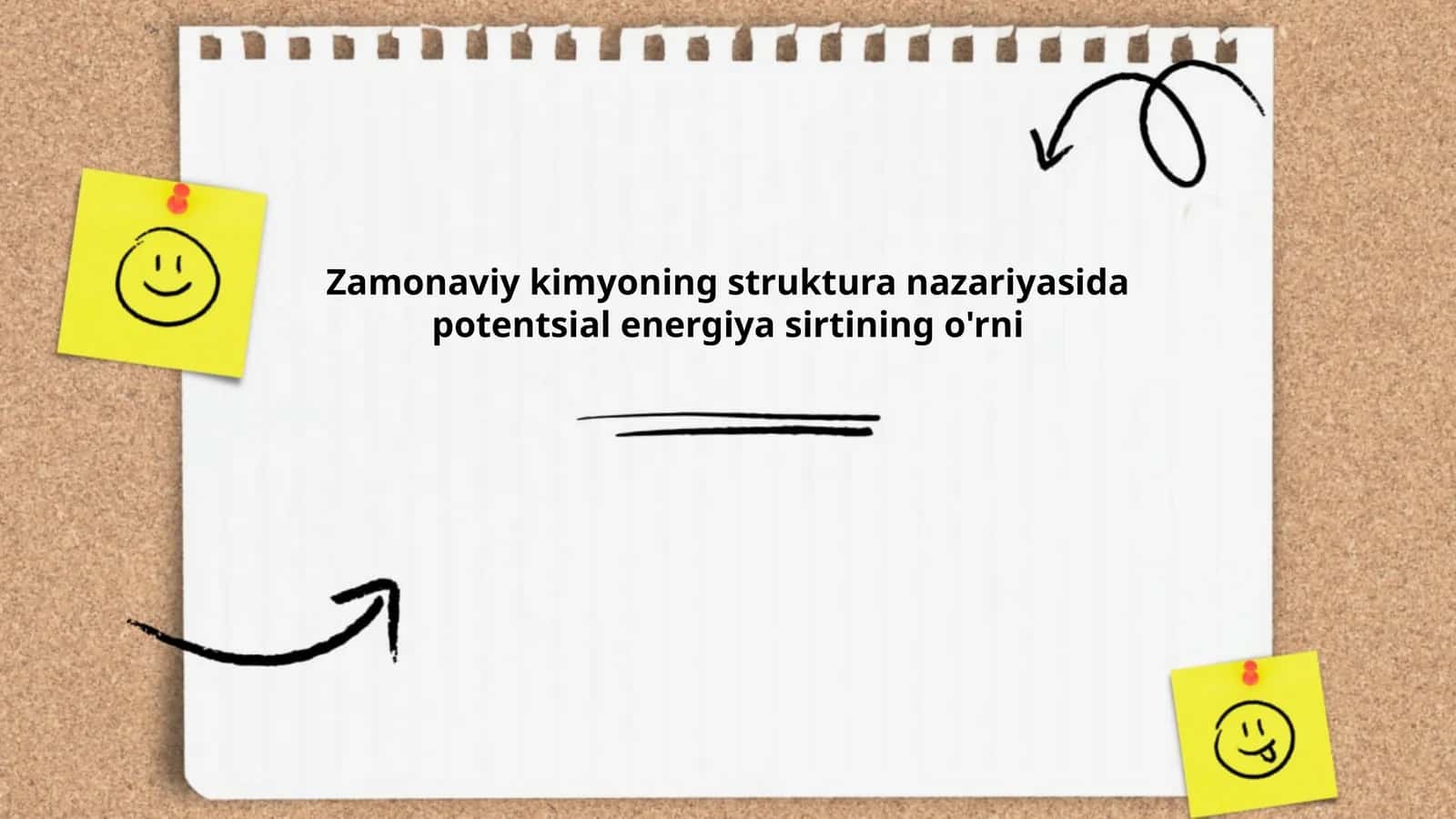 Potentsial energiya sirtining nazariy asoslari