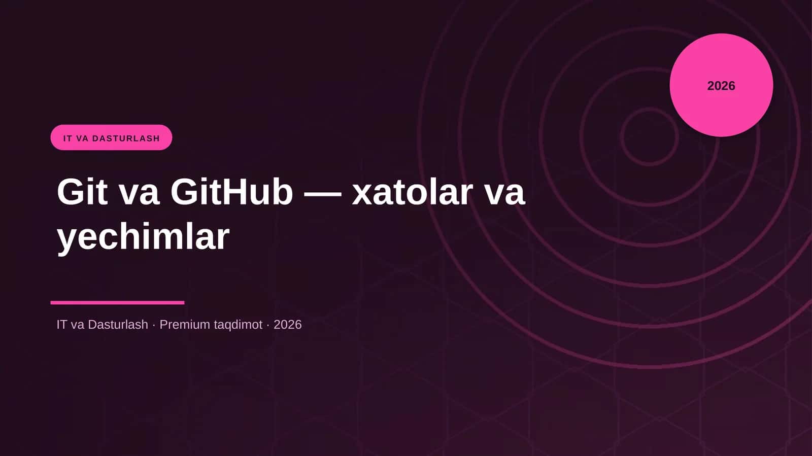 Git va GitHub — xatolar va yechimlar