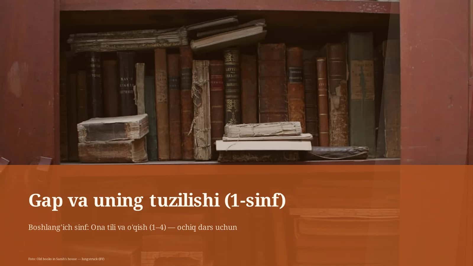 Gap va uning tuzilishi (1-sinf)