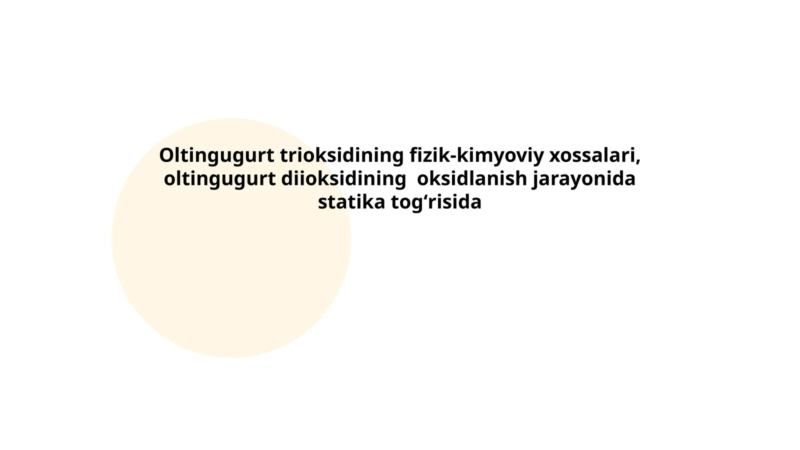 Oltingugurt trioksidining fizik-kimyoviy xossalari