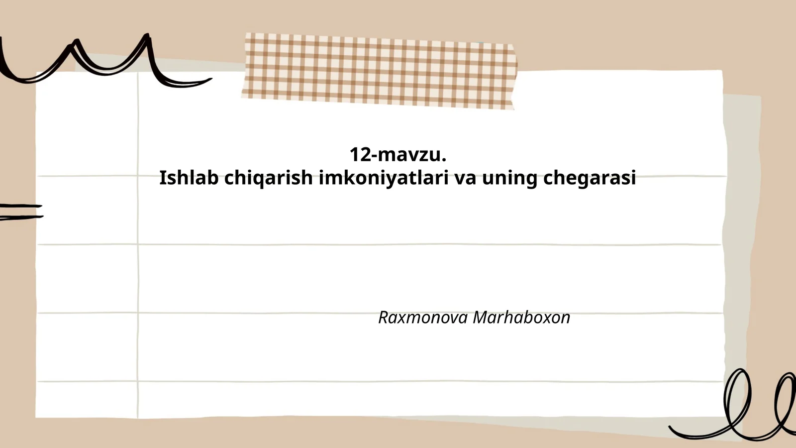 Ishlab chiqarish imkoniyatlari egri chizig'i