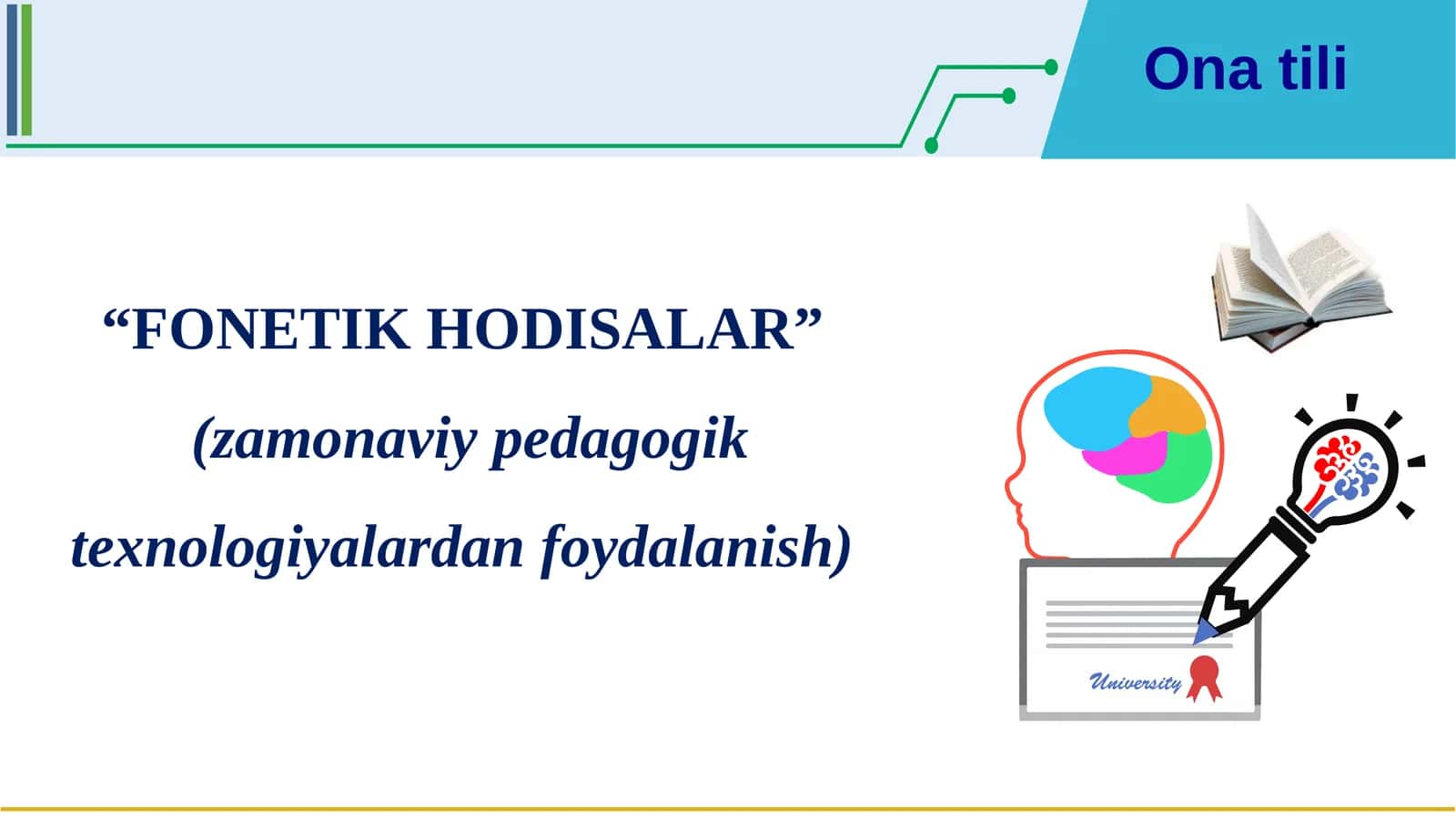 “FONETIK HODISALAR”  (zamonaviy pedagogik texnologiyalardan foydalanish)