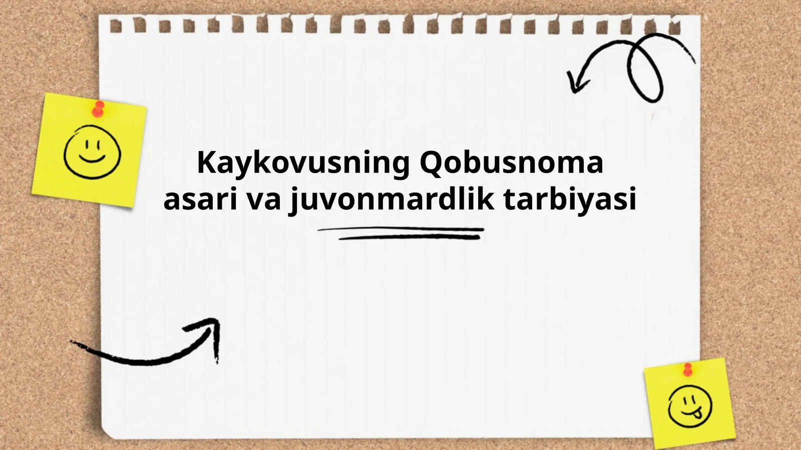 Kaykovusning "Qobusnoma" asari va juvonmardlik tarbiyasi