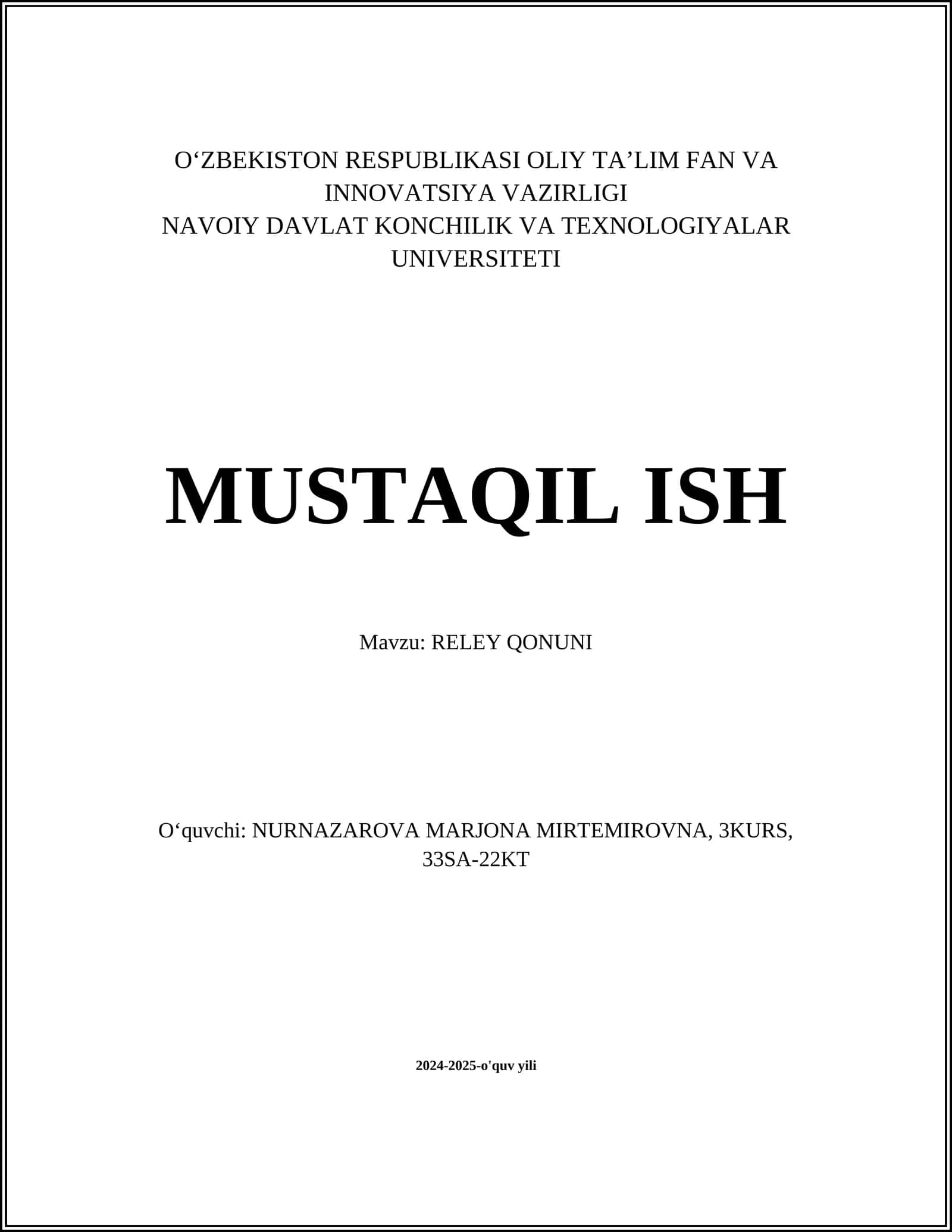 RELEY QONUNI