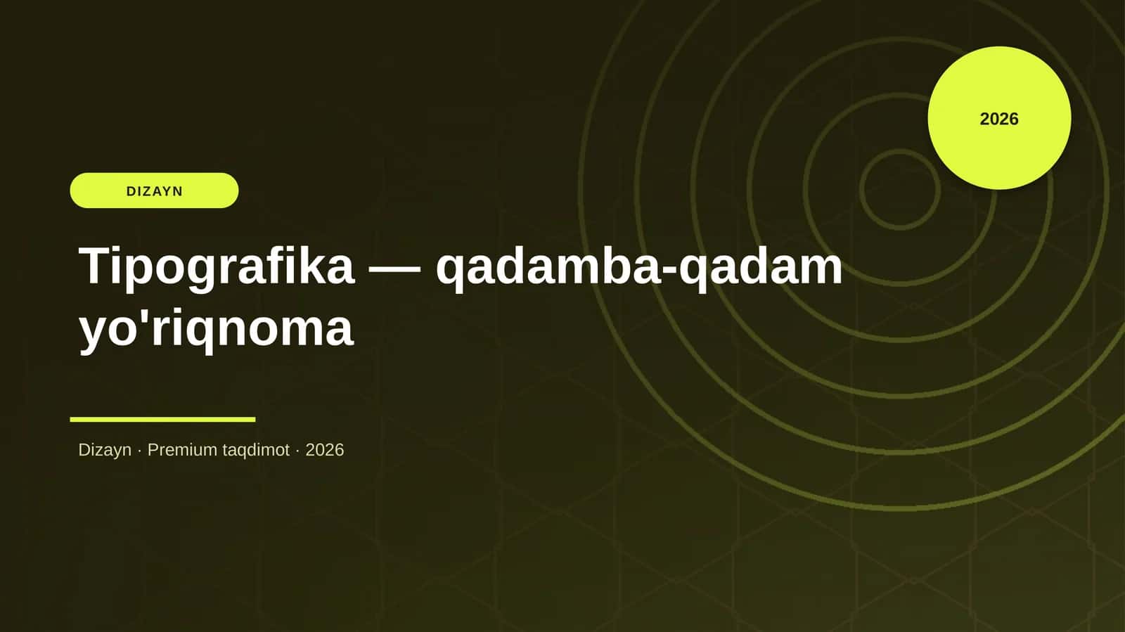 Tipografika — qadamba-qadam yo'riqnoma