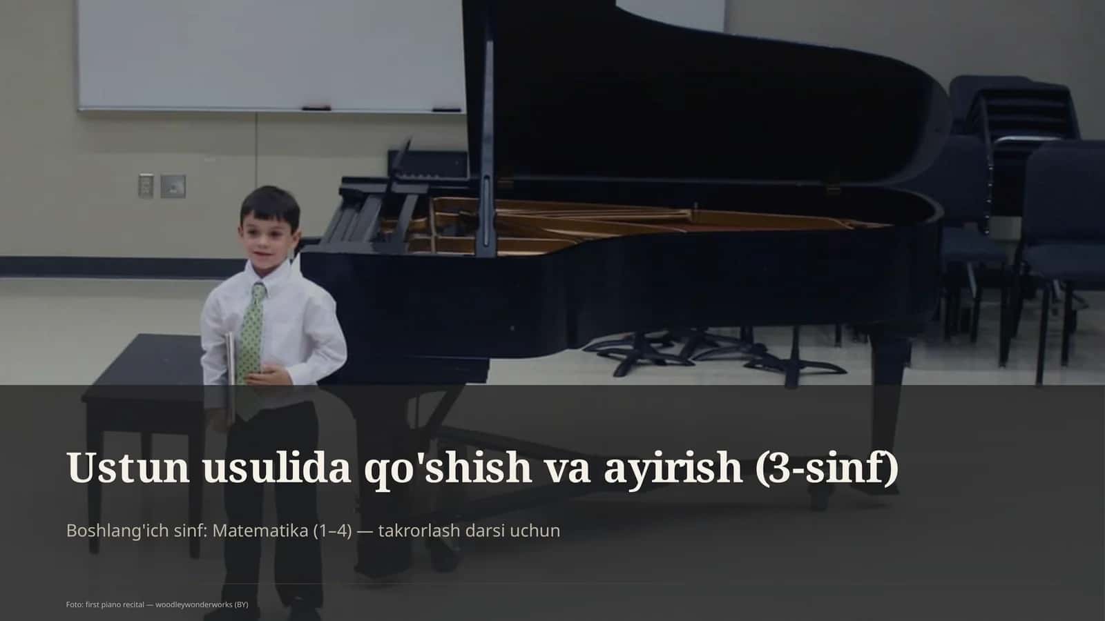 Ustun usulida qo'shish va ayirish (3-sinf)